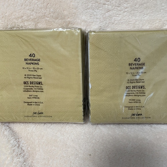 Rae Dunn EAT / HOME Cocktail Napkins 2pkgs 40 each - Picture 5 of 5